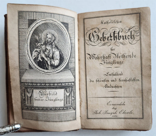 1822 CATHOLIC PRAYER BOOK in GERMAN antique theology