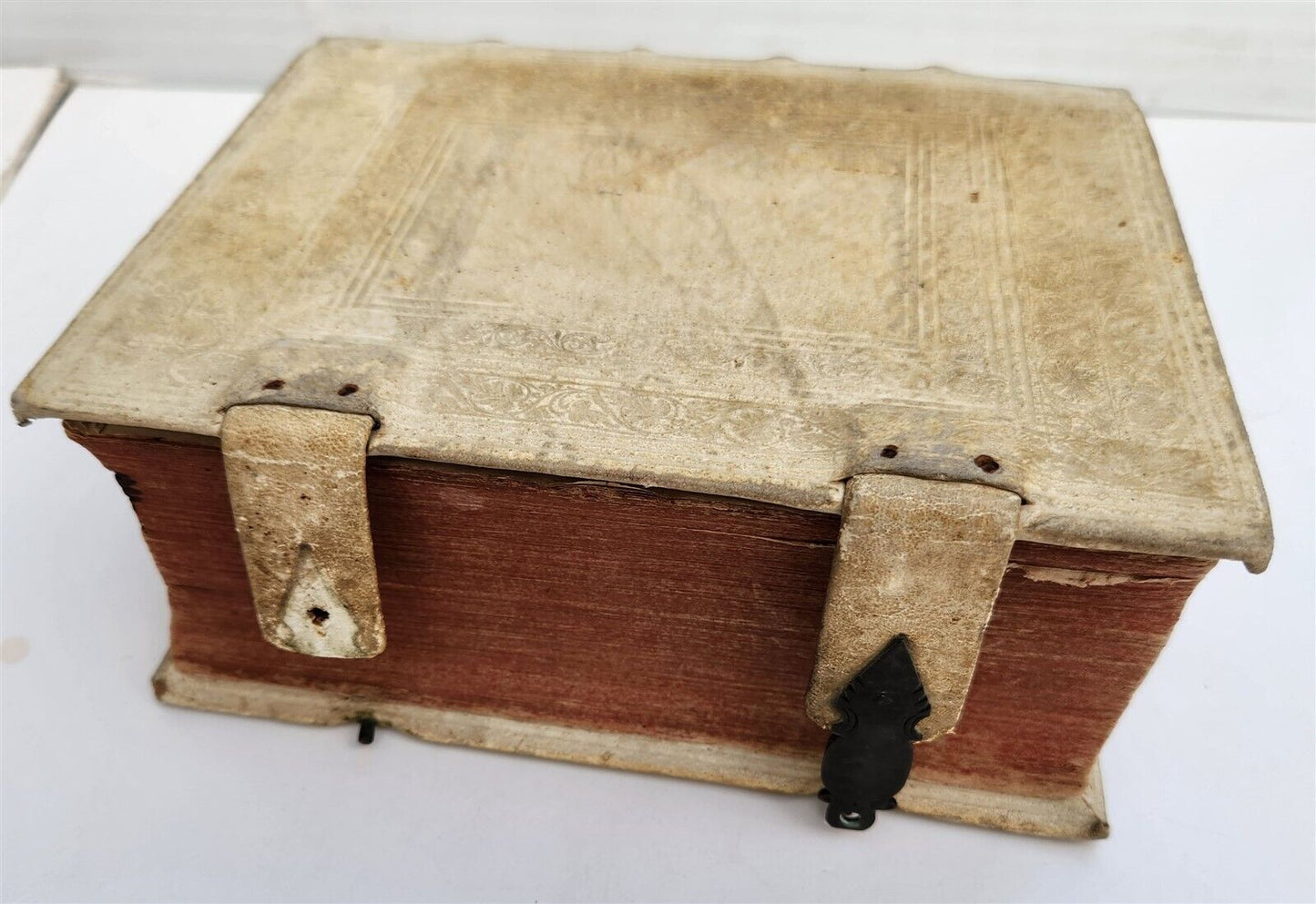 1700 CONCIO TERGEMINA by PHILIPO HARTUNG antique PIGSKIN BINDING