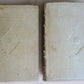 1743 SATYRICON by PETRONIUS antique 2 VOLUMES VELLUM BINDING