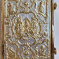 GREEK RUSSIAN ORTHODOX CHURCH GOSPEL GILT BRASS COVERS folio VINTAGE Bible