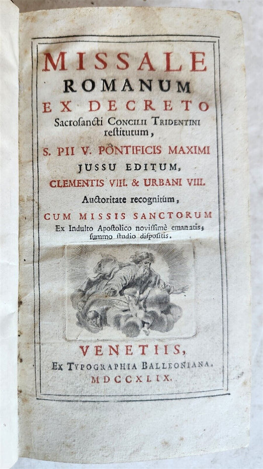 1749 MISSALE ROMANUM antique