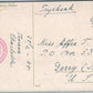 STOCKHOLM SLOTTET ANTIQUE POSTCARD w/ STAMPS