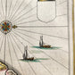 1640 MAP of Boulogne & Guines FRANCE WILLEM BLAEU antique AUTHENTIC hand colored