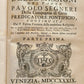 1765 QUARESIMALE DEL PADRE PAOLO SEGNERI antique VELLUM BOUND in Italian