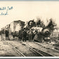 ENGINE TRAIN WRECK RAILWAY railroad VINTAGE REAL PHOTO POSTCARD RPPC