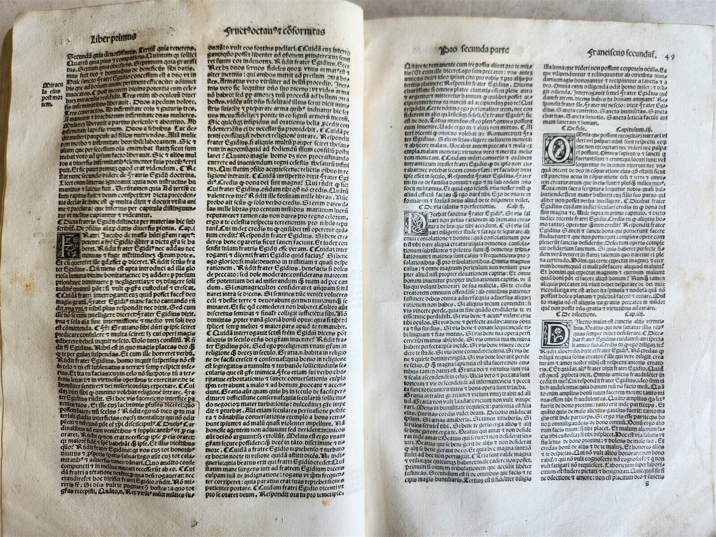 1513 POST-INCUNABULA HISTORY of FRANCISCANS ORDER antique Vellum Bound RARE