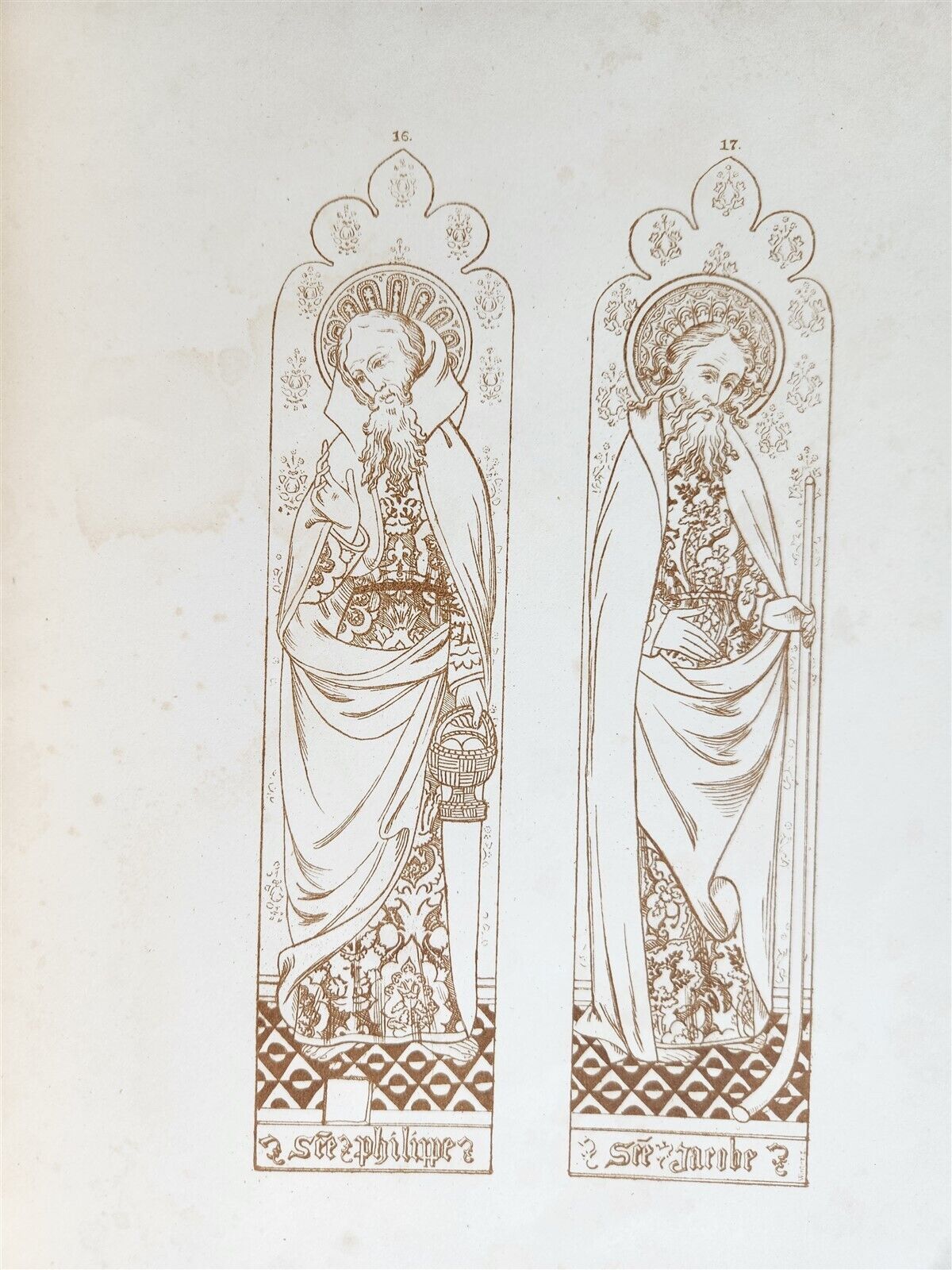 1867 ILLUSTRATIONS of the ROOD SCREEN in RANWORTH antique ILLUSTRATED FOLIO