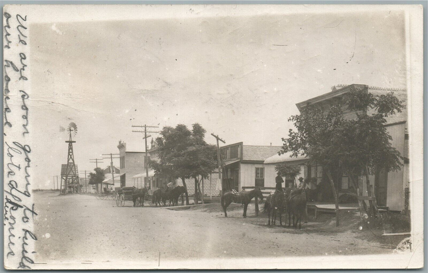 ROCK ISLAND IL STREET SCENE ANTIQUE REAL PHOTO POSTCARD RPPC