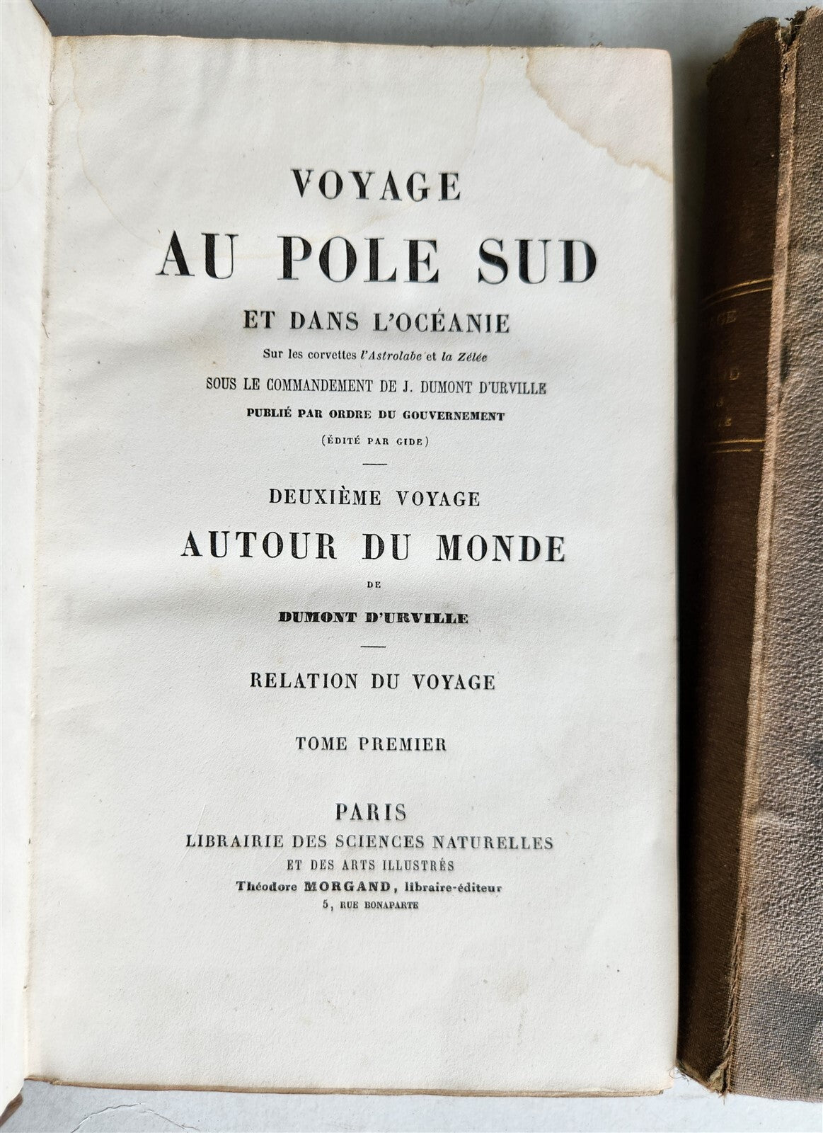 1840s VOYAGE AU POLE SUD et dans L'OCEANIE antique 3 VOLUMES NORTH POLE OCEANIA