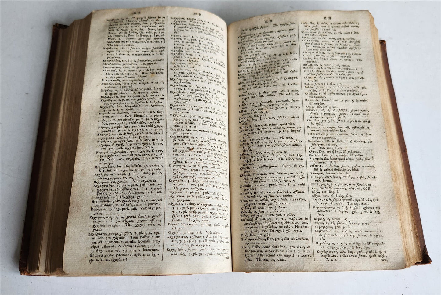 1791 GREEK LATIN DICTIONARY antique LEXICON MANUALE Graeco-Latinum