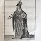 1756 ILLUSTRATED COSTUME HISTORY of MONKS & KNIGHTS for both sexes antique