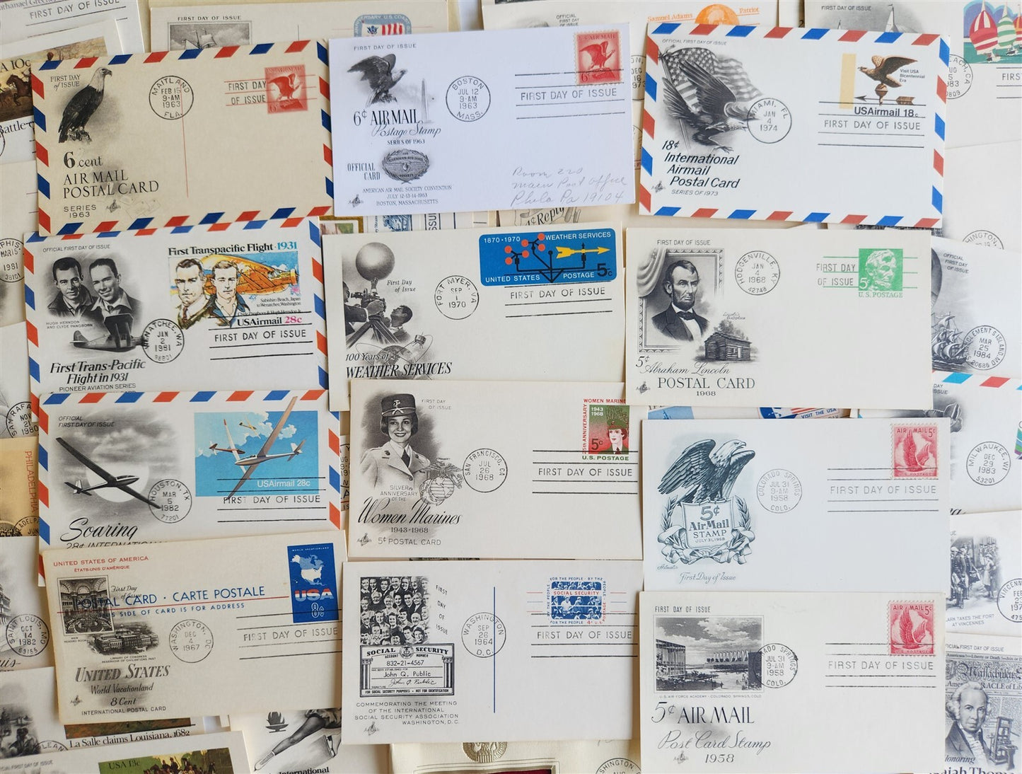 120 POSTCARDS & ENVELOPES FIRST DAY of ISSUE VINTAGE MIXED LOT