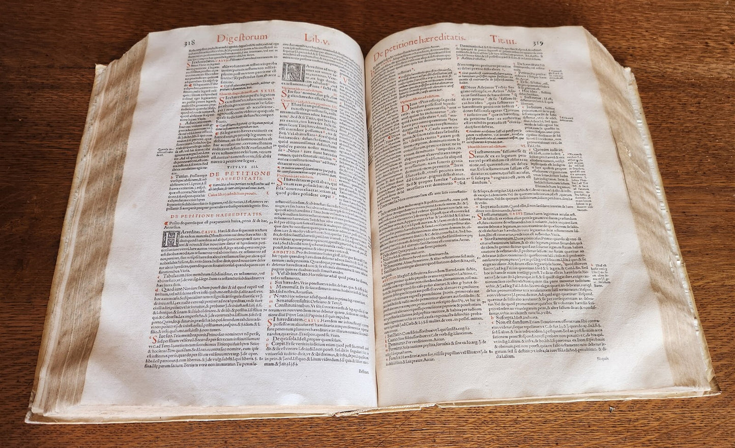 1557 LAW BOOK PART of Corpus Juris Civilis DIGESTA antique MASSIVE FOLIO vellum