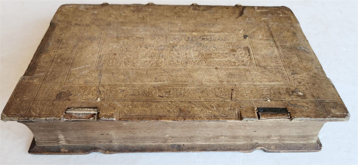1545 TERULLIAN THEOLOGY in LATIN antique 16th CENTURY FOLIO PIGSKIN BOUND