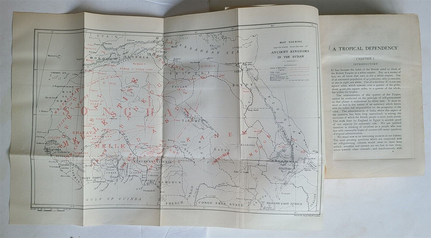 1905 TROPICAL DEPENDENCY HISTORY of SUDAN & NIGERIA antique ILLUSTRATED w/ MAPS