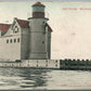 WAUKEGAN IL LIGHT HOUSE ANTIQUE POSTCARD