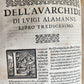 1570 La Avarchide del s. Luigi Alamanni POETRY antique VELLUM BOUND 16th CENTURY