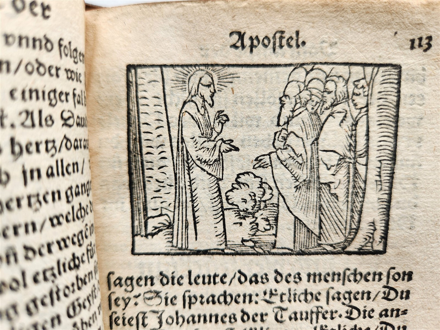 1566 MELANCHTHON Philippe Postill uber die Evangelia ANTIQUE pigskin ILLUSTRATED