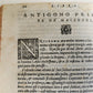 1566 PLUTARCH antique 16th CENTURY in ITALIAN Apoftemmi di Plutarco