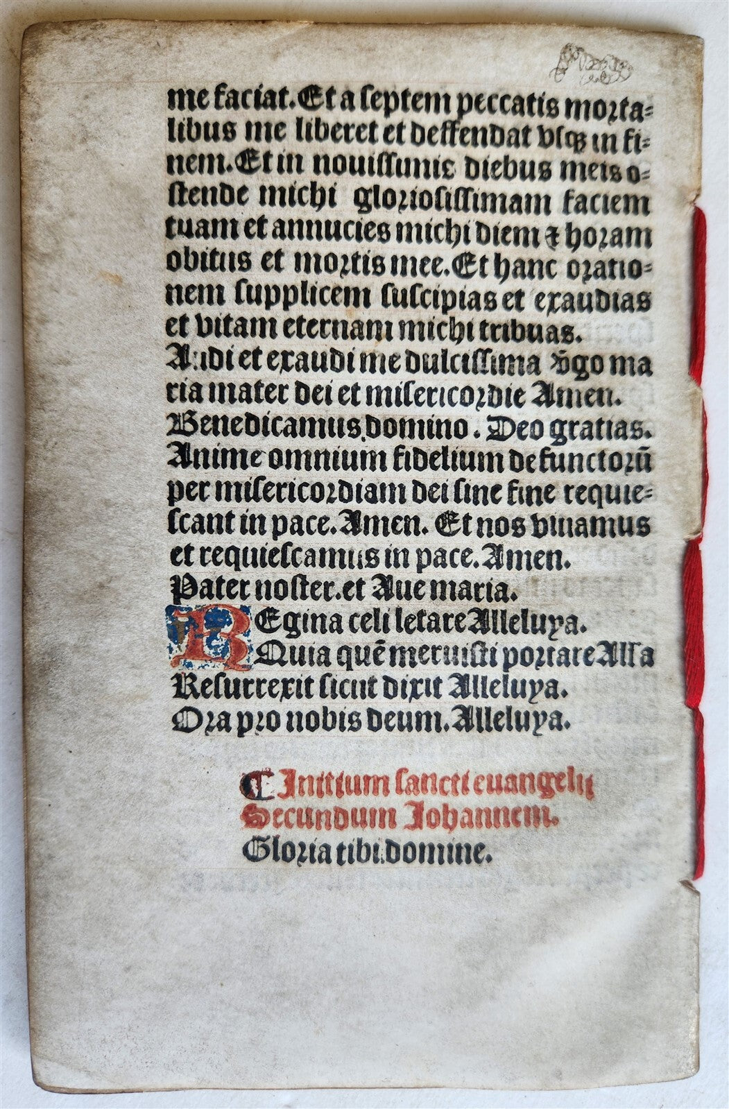 1519 BOOK of HOURS POST-INCUNABULA printed on VELLUM antique 16th CENTURY SCARCE