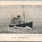SS CAMPANIA SHIP ANTIQUE POSTCARD