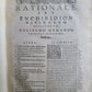 1572 RATIONALE DIVINORUM OFFICIORUM antique Roman Rite laws ceremonies customs