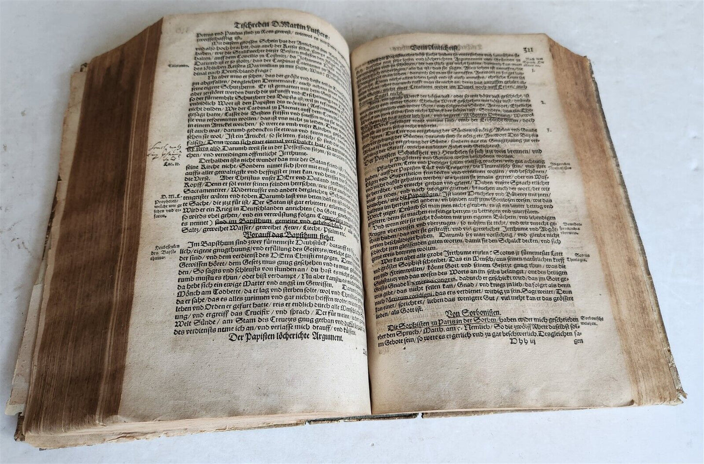 1567 COLLOQVIA by MARTIN LUTHER antique PIGSKIN BOUND FOILIO