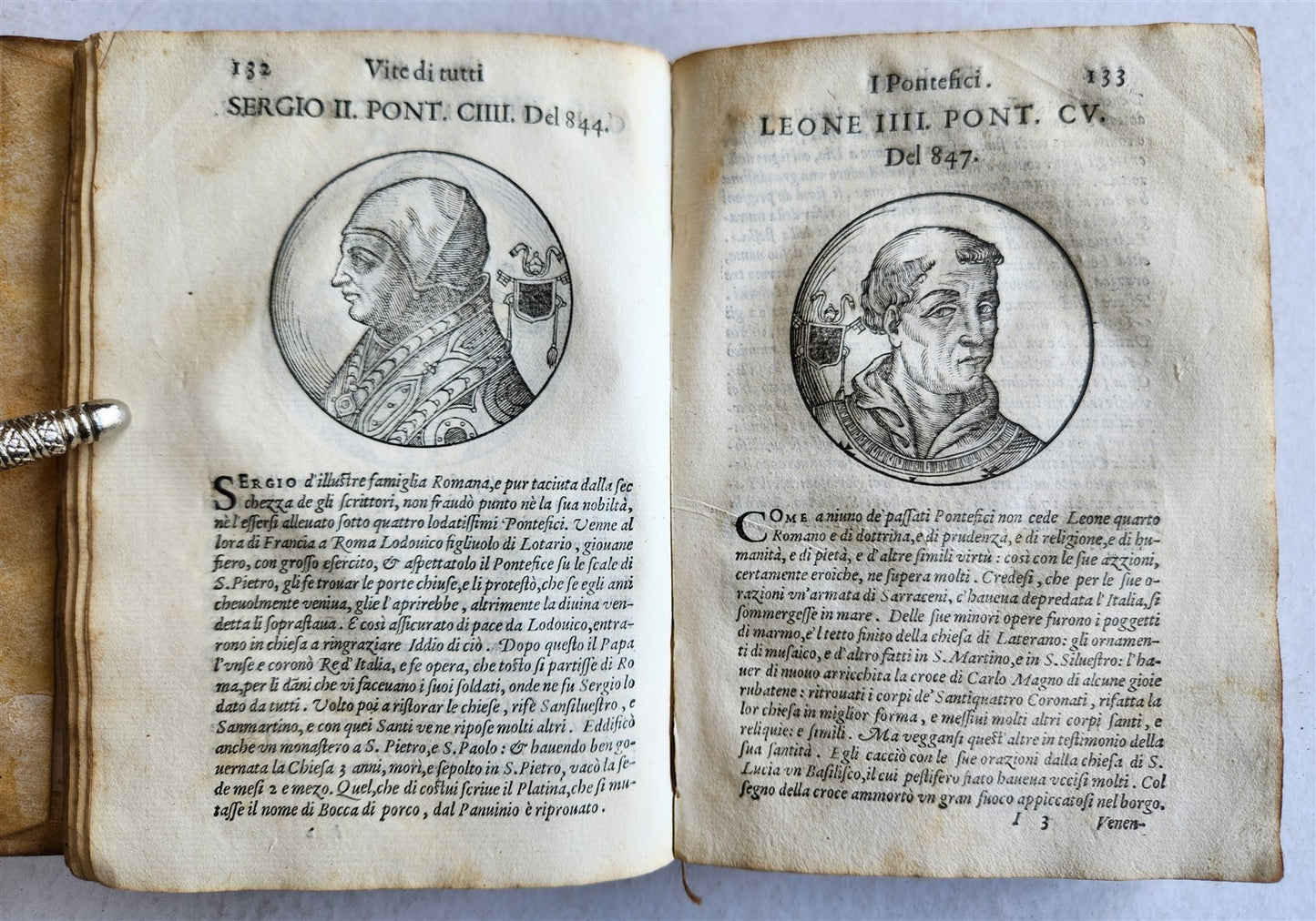 1592 LIVES of POPES ILLUSTRATED w/ 240 WOODCUTS antique 16th CENTURY