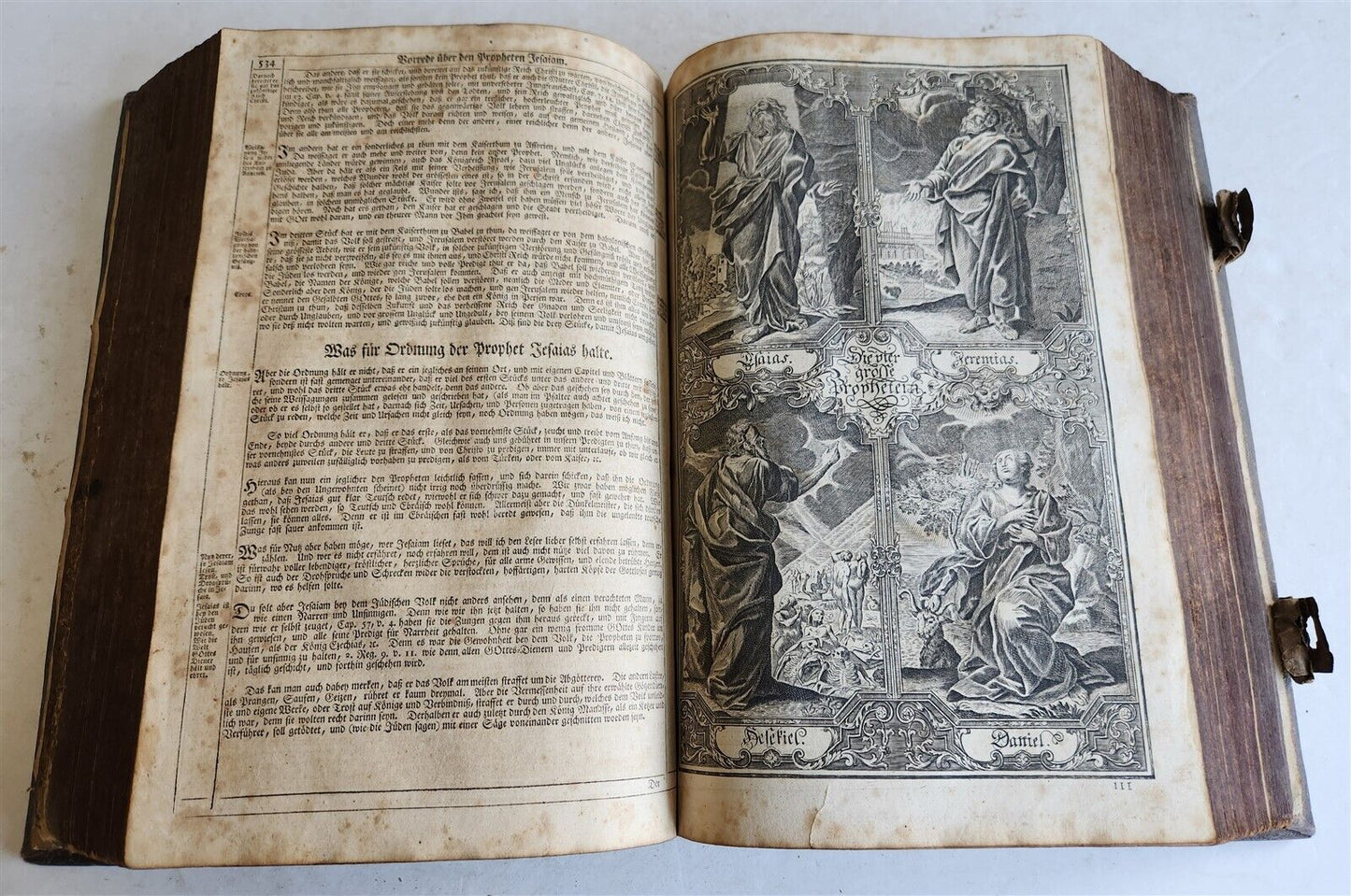 1788 BIBLE in GERMAN ILLUSTRATED antique MASSIVE PIGSKIN BOUND FOILIO