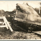 RAILROAD railway TRAIN WRECK ANTIQUE REAL PHOTO POSTCARD RPPC