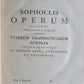 1786 SOPHOCLES TRAGEDIES 2 VOLUMES antique LATIN & GREEK TEXT