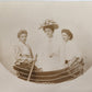 3 LADIES lot of 9 antique REAL PHOTO POSTCARDS RPPCs three women groups