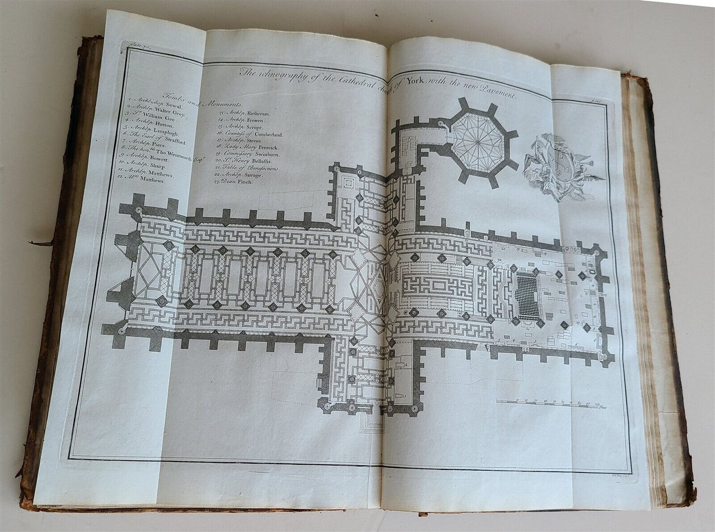 1755 DESCRIPTION HISTORY of CANTERBURY & YORK CHURCHES antique ILLUSTRATED FOLIO