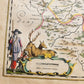 1640 MAP of POLAND KLADSKO GLATZ by WILLEM BLAEU antique AUTHENTIC hand colored