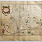 1640 MAP of BEAUVAIS REGION FRANCE by WILLEM BLAEU antique AUTHENTIC handcolored
