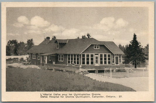 CANADA CALLANDER DAFOE HOSPITAL VINTAGE POSTCARD