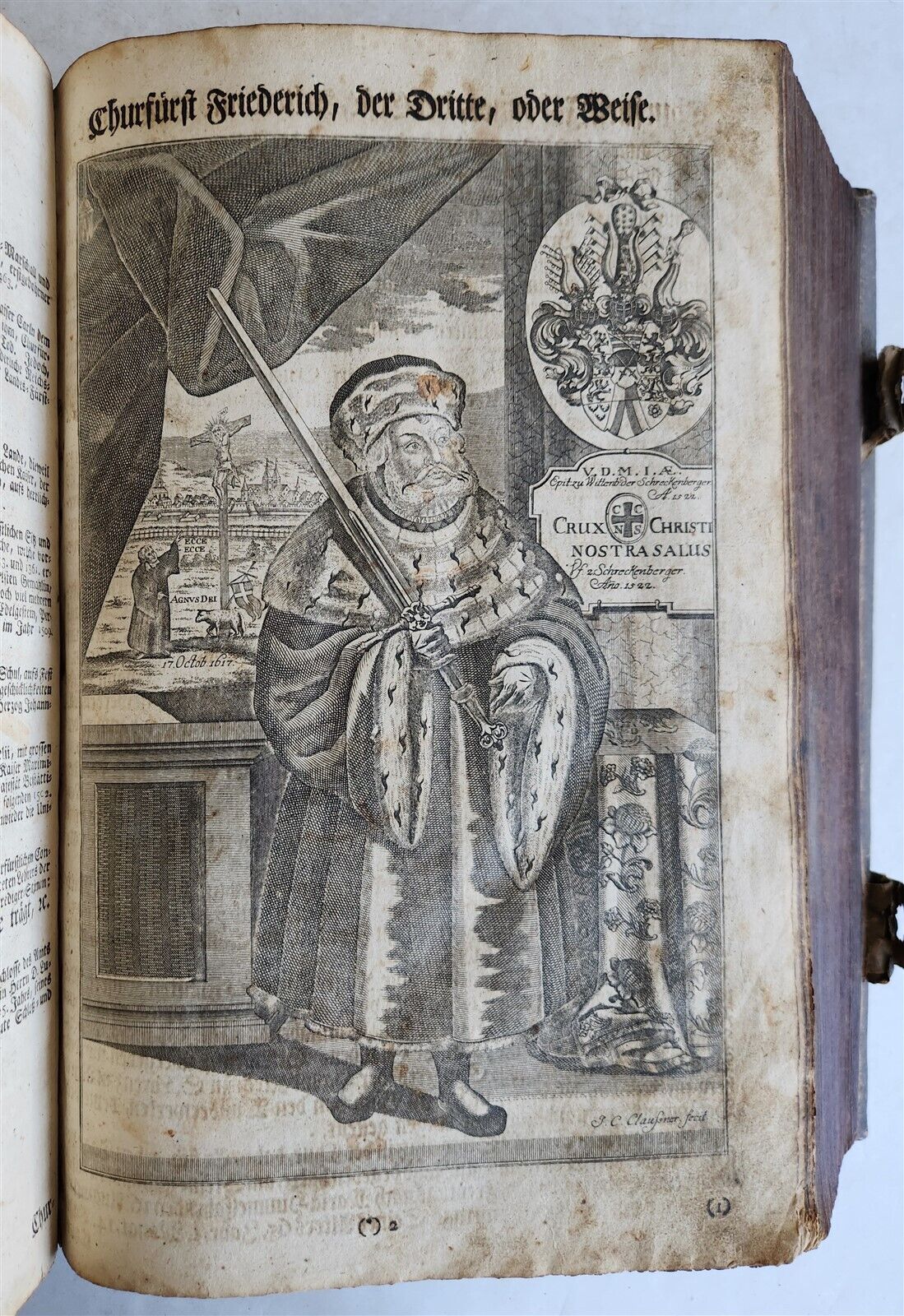 1788 BIBLE in GERMAN ILLUSTRATED antique MASSIVE PIGSKIN BOUND FOILIO