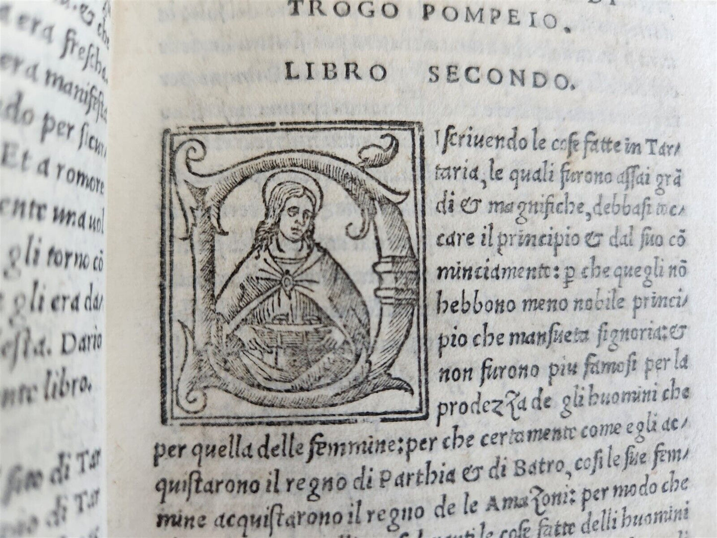 1523 POST-INCUNABULA HISTORY of TROGI POMPEI & JULIUS CAESAR antique VELLUM