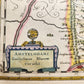 1640 MAP of GERMANY ERBACH by WILLEM BLAEU antique AUTHENTIC hand colored
