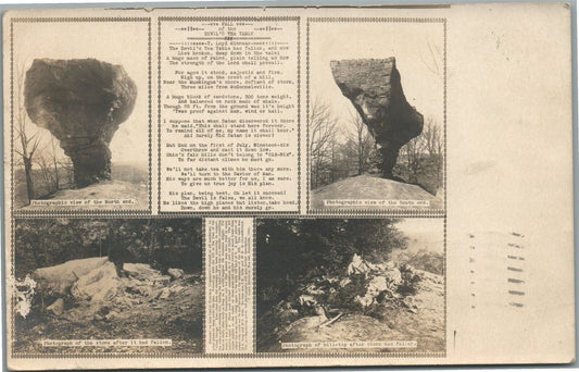 McCONNELLSVILLE OH DEVIL'S TEA TABLE ANTIQUE REAL PHOTO POSTCARD RPPC