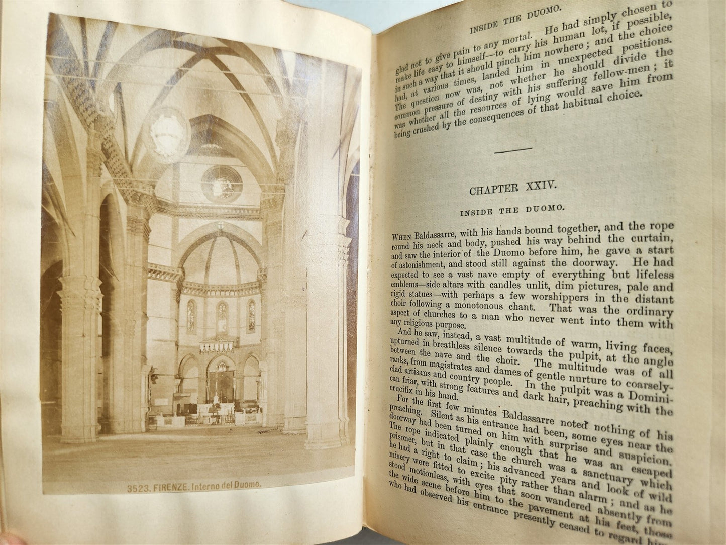 1863 ROMOLA by GEORGE ELIOT antique ILLUSTRATED w/ TIPPED IN PHOTOS