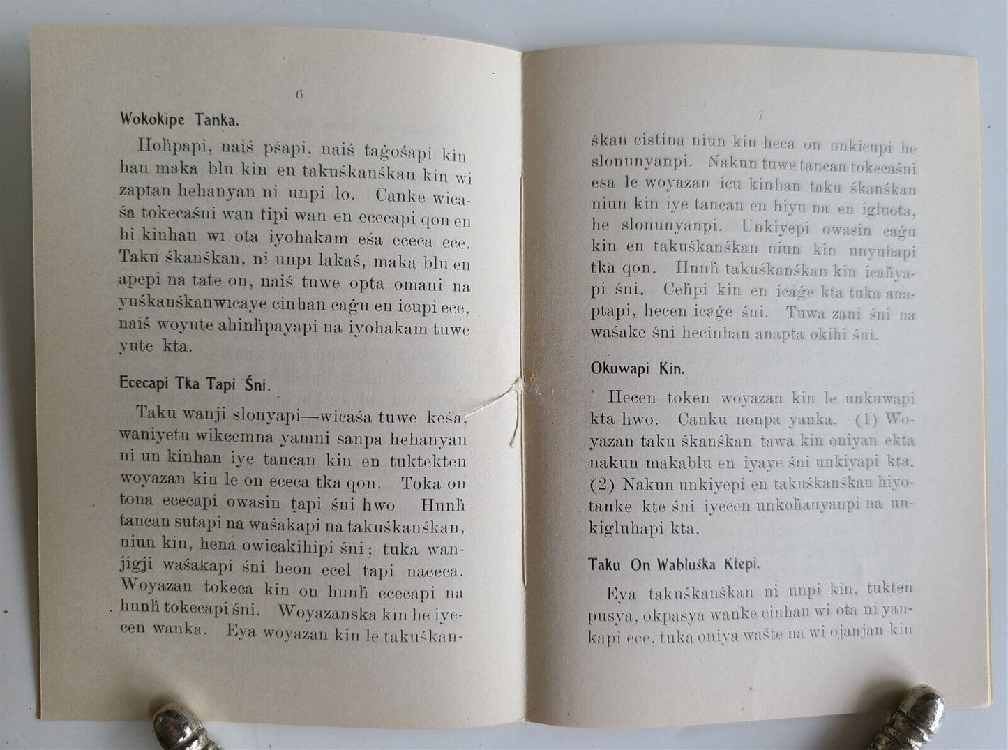 1908 DAKOTA INDIAN LANGUAGE Woyazanska Tuberculosis antique AMERICANA rare