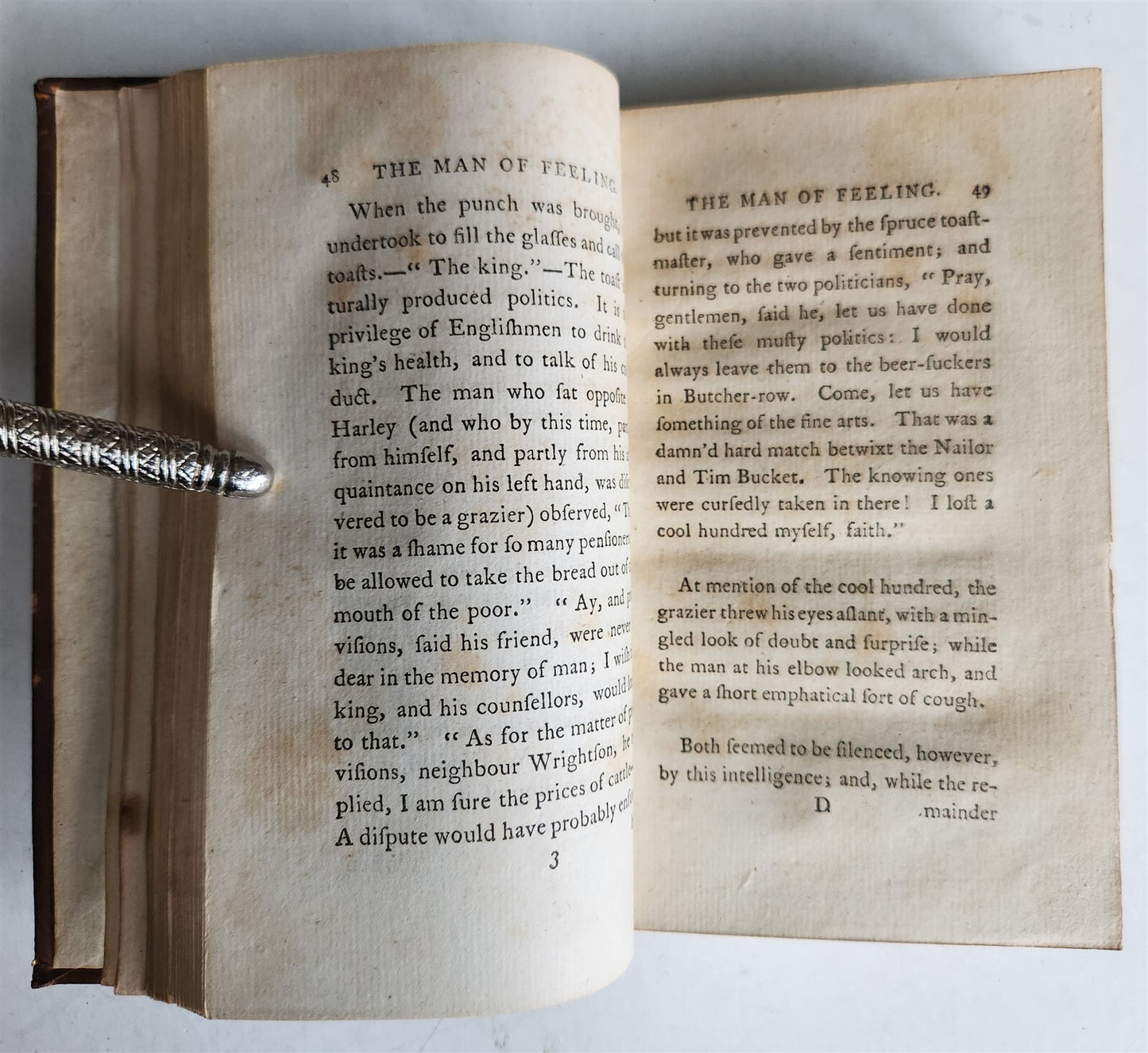 1787 MAN of FEELING antique by Mackenzie in ENGLISH