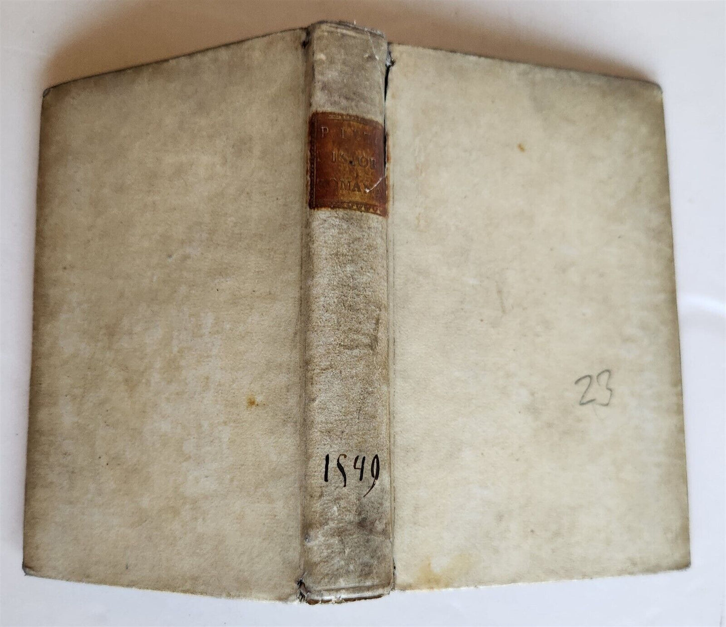 1549 COMPENDIO DEL'HISTORIA ROMANA di POMPONIO LETO antique VELLUM ROMAN HISTORY