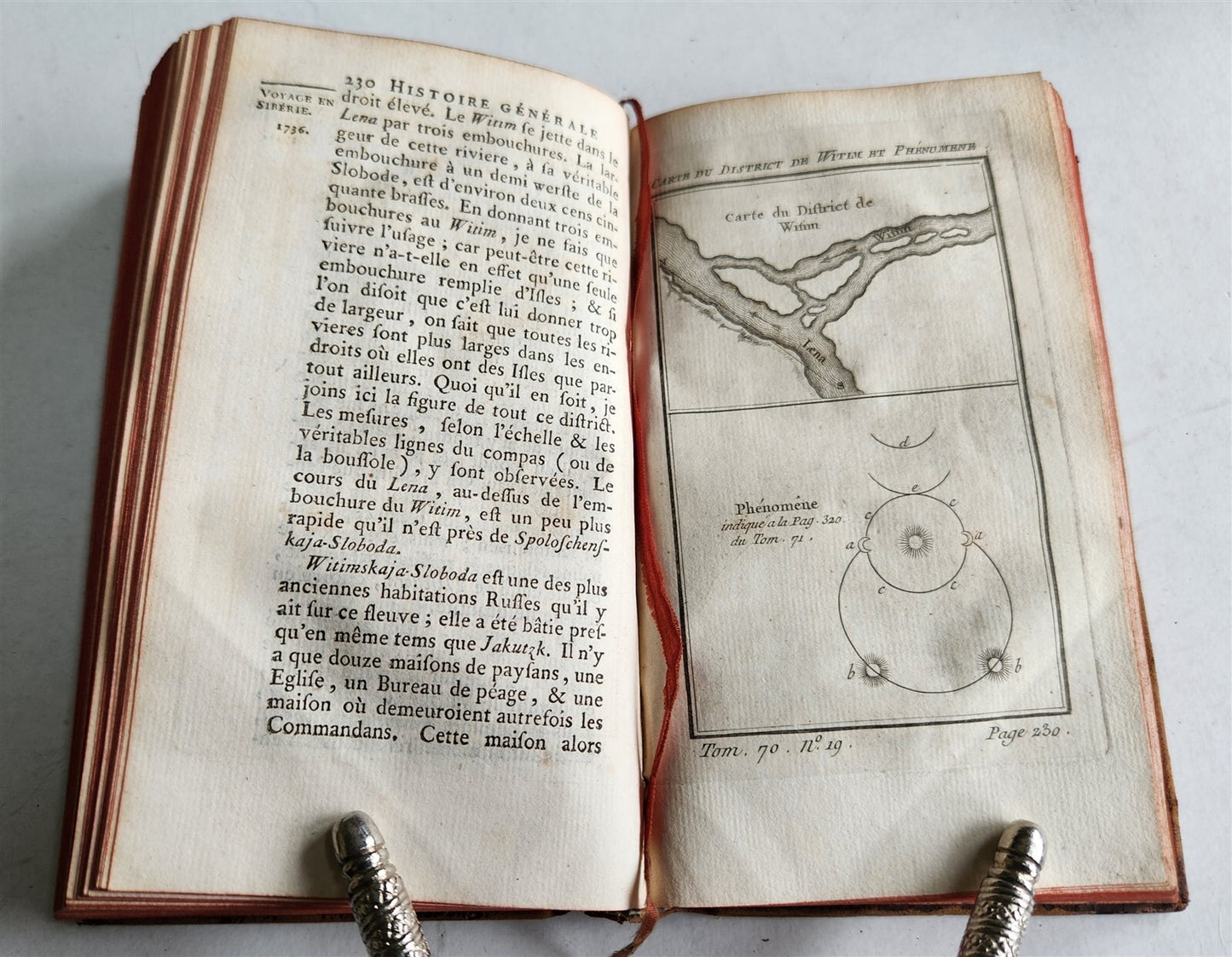 1768 HISTOIRE des VOYAGES antique Vol.70 LENA RIVER SIBERIA RUSSIA illustrated