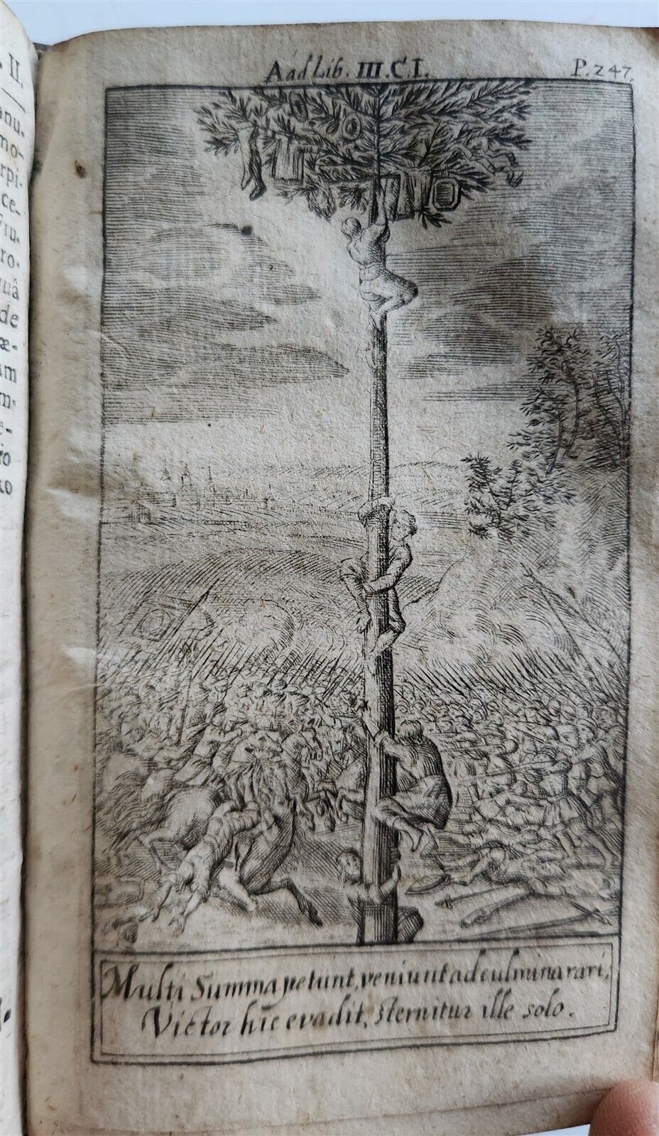 1724 ILLUSTRATED POLITICAL NOVEL antique Joannis Barclaii Argenis