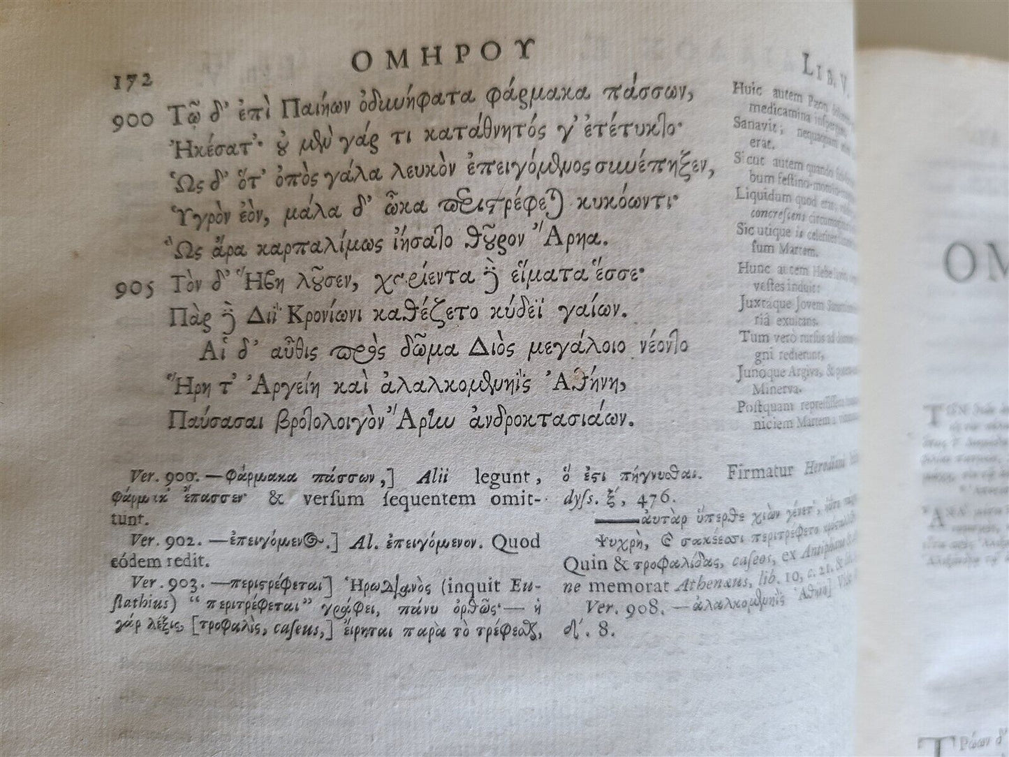 1729-1740 HOMER ILIAS & ODDYSEA 2 VOLUMES antique w/ MAPS ENGLISH & GREEK TEXT