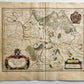 1640 MAP SEDAN et de RAUCOURT FRANCE WILLEM BLAEU antique AUTHENTIC hand colored