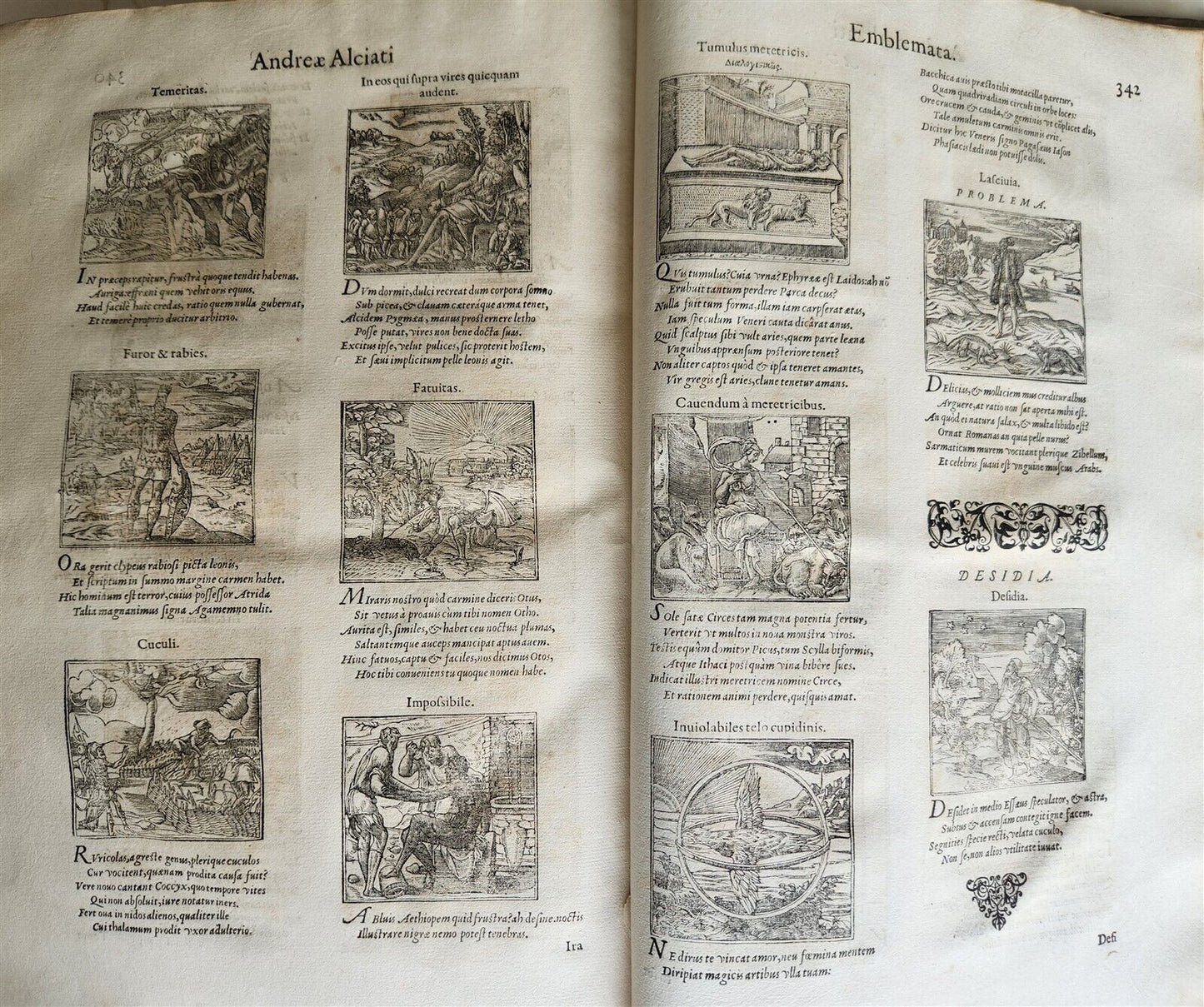 1560 ANDREA ALCIATO ILLUSTRATED FOLIO antique Alciati iuriscons. mediolanensis