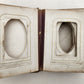 1900s UNUSUAL PHOTO ALBUM w/ DIMENTIONAL DECORATIVE METAL BINDING antique